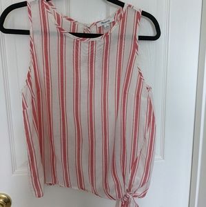 Madewell striped sleeveless blouse Small